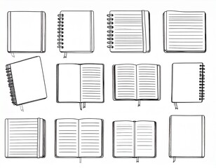 紙　ノート　イラスト