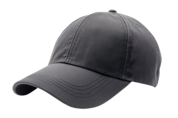 Dark Gray Baseball Cap Men s Fashion Sports Headwear Unisex Accessory Casual Style Plain on transparent background