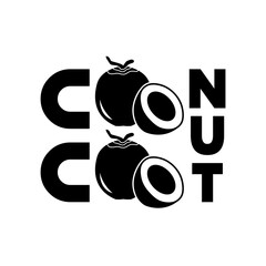 Graphic Design Featuring Coconut Shapes as a Typography Concept