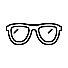 Fototapeta premium Vector illustration of a modern sunglasses icon, outline style - summer, fashion, beach accessories, and eye protection concept