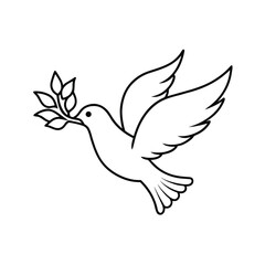 Obraz premium One Continuous Line Drawing Of Dove Of Peace Flying For Love Freedom And Spiritual Concept
