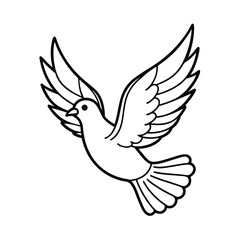Obraz premium One Continuous Line Drawing Of A Flying Dove With Two Wings For Freedom And Peace Concept