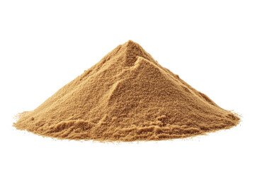Pile of Brown Sugar Powder Sweetness Flavor Enhancer Baking Ingredient Golden Texture Desert on transparent background