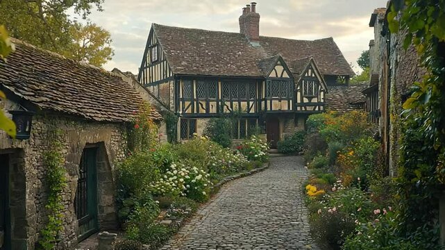 medieval hall house exterior in kent video