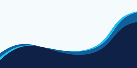 Blue Wave Abstract Background for Corporate Business Banner Template