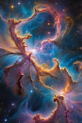 celestial nebula drifter glides gracefully through a starry cosmos