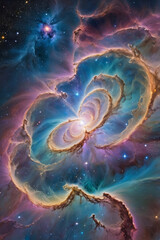 celestial nebula drifter glides gracefully through a starry cosmos