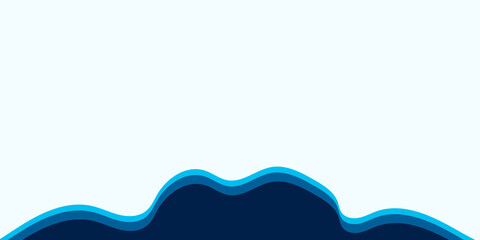 Blue Wave Abstract Background for Corporate Business Banner Template