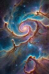 celestial nebula drifter glides gracefully through a starry cosmos