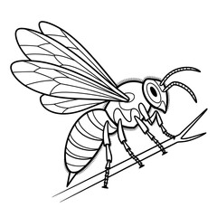 A beautiful line drawing of a Hornet coloring page