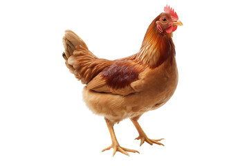 Brown Chicken Isolated on Transparent Background PNG
