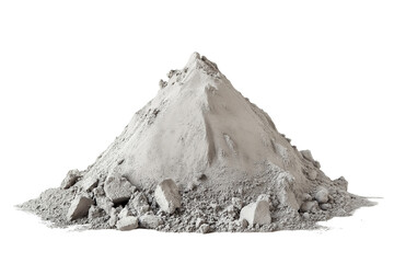 Cement Mound for Construction Work Isolated on Transparent Background