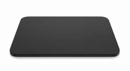 Compact wireless mousepad isolated on white background, front view, soft shadow, clear design detail