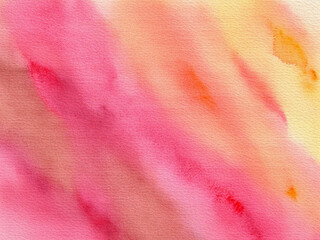 노란색과 주황색이 번지는 추상적인 수채화 배경