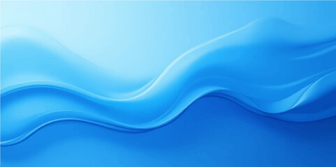 Abstract blue wave background with smooth flowing curves and liquid motion in modern vector design for wallpaper and digital art