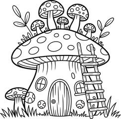 Magic Mushroom Svg, Mushroom House Svg