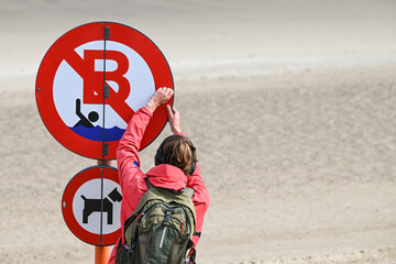 Belgique cote belge sauveteur signalisation baignade