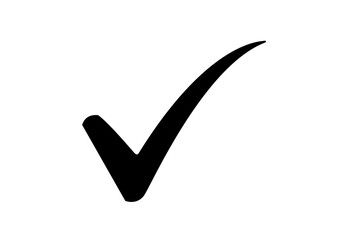 Naklejka na ściany i meble black right tick check mark icon flat style icon, checkmark icon. png file type. transparent background