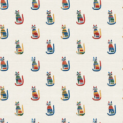 seamless, tile, background, wallpaper, repeating pattern, embroidery, animals, folklore, traditional, fabric pattern