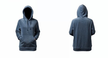 Cozy sleep hoodie isolated on white background close-up sharp fabric texture stitching