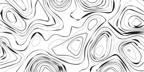 topo wavy black and white mountain surface, landscape topography line map wavy texture design background.Abstract white on White background Topographic line map pattern