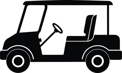 golf cart silhouette for sport and leisure design