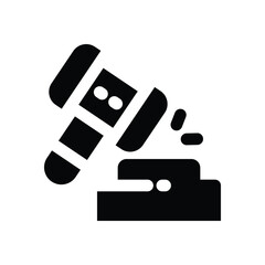 legal glyph icon. Strong and solid vector icon for websites, mobile interfaces, presentations, and visual branding. High quality and easy to edit.