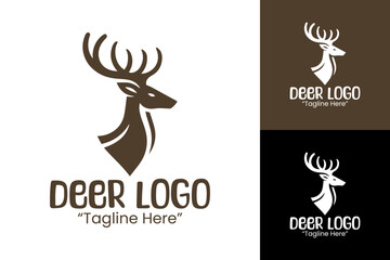 Professional Exclusive Deer Logo with Dark Brown Colors for Branding and Event Design
