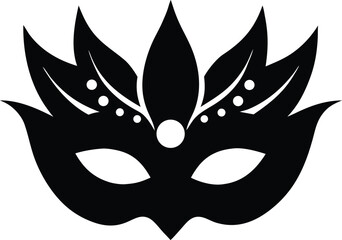 carnival mask silhouette for festive and party design