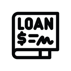 loan line icon. Clean and minimalist vector icon for websites, mobile apps, presentations, and logos. Fully scalable and customizable for any project.