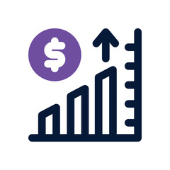 decrease duotone icon. Sleek and modern vector icon for websites, mobile apps, marketing materials, and corporate design. Fully scalable and ready to use.