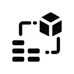 money glyph icon. Strong and solid vector icon for websites, mobile interfaces, presentations, and visual branding. High quality and easy to edit.