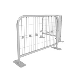 Metal crowd control barrier for events and outdoor gatherings  