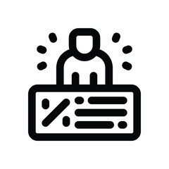 user line icon. Clean and minimalist vector icon for websites, mobile apps, presentations, and logos. Fully scalable and customizable for any project.