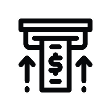 deposite line icon. Clean and minimalist vector icon for websites, mobile apps, presentations, and logos. Fully scalable and customizable for any project.