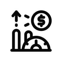 economic indicator line icon. Clean and minimalist vector icon for websites, mobile apps, presentations, and logos. Fully scalable and customizable for any project.