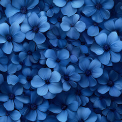 blue background with flowers