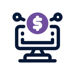 digital economy duotone icon. Sleek and modern vector icon for websites, mobile apps, marketing materials, and corporate design. Fully scalable and ready to use.