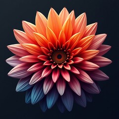 dynamic vibrant colorful flower 