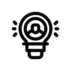 insight line icon. Clean and minimalist vector icon for websites, mobile apps, presentations, and logos. Fully scalable and customizable for any project.
