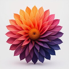 dynamic vibrant colorful flower 