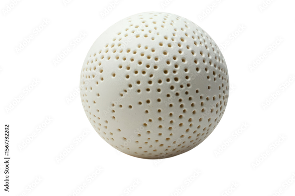 Poster perforated sphere perfection a macro shot of holes patterns and texture abstract art design on trans