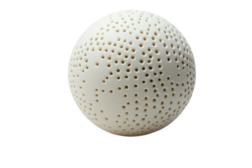 Perforated Sphere Perfection A Macro Shot of Holes Patterns and Texture Abstract Art Design on transparent background