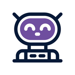 Obraz premium robot duotone icon. Sleek and modern vector icon for websites, mobile apps, marketing materials, and corporate design. Fully scalable and ready to use.