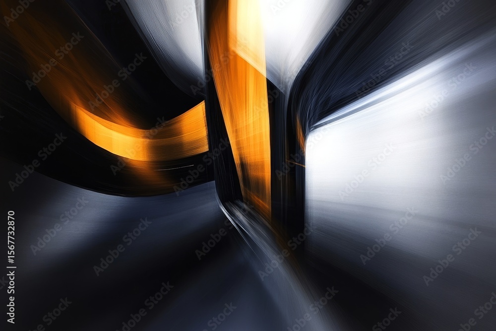 Poster abstract tunnel design with dynamic colors.