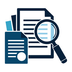 file folder with magnifying glass