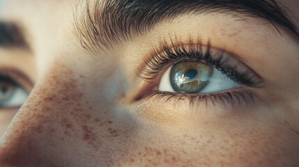 Close-up of a person's eyes and face