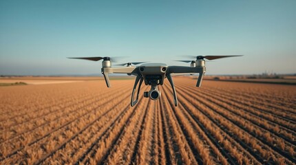 Drone Flying Over Farmland.