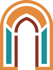 Fototapeta premium archway door creative logo icon on white backgroun.eps