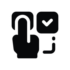 choice glyph icon. Strong and solid vector icon for websites, mobile interfaces, presentations, and visual branding. High quality and easy to edit.